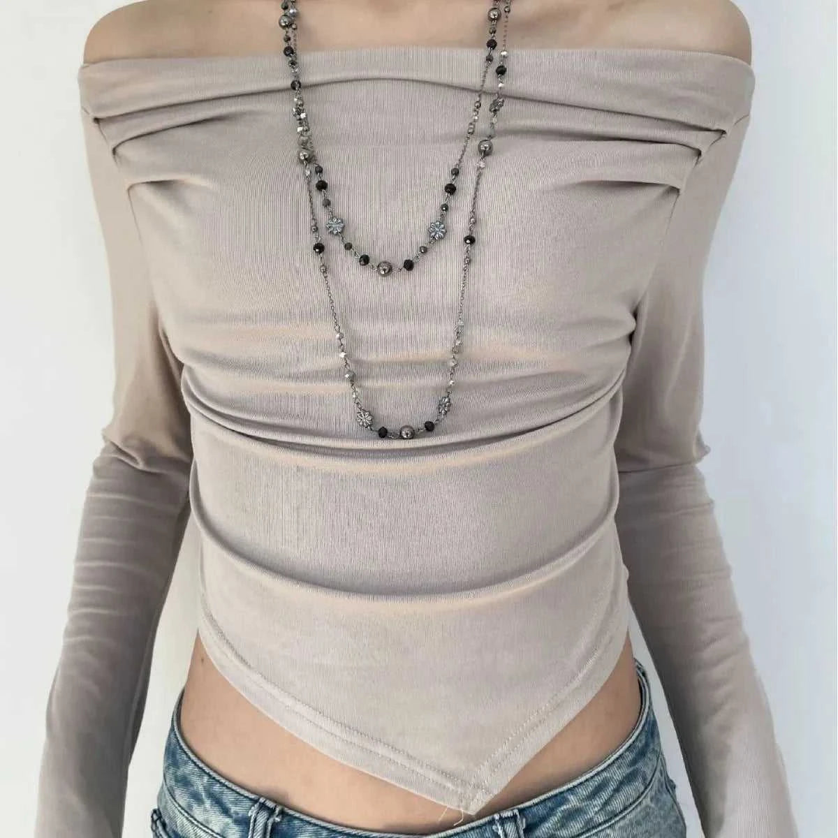 Vintage Fashion Double-layer Flower Necklace Long Stackable Sweater Chain Y2K Style Beaded Geometric Necklace The jack market .AU The jack market .AU Jewellery & Chains $ 49 200001033:361187#03