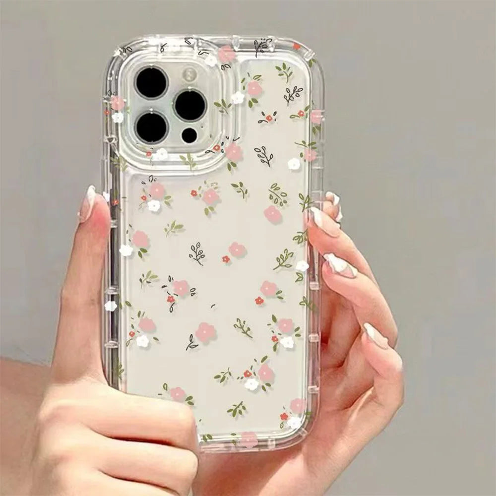 Case For iPhone 17 16 15 14 Pro Max 13 12 11 Colorful Floral Pattern Soft Phone Cover For iPhone XS XR X 7 8 Plus 16e 17Air Case