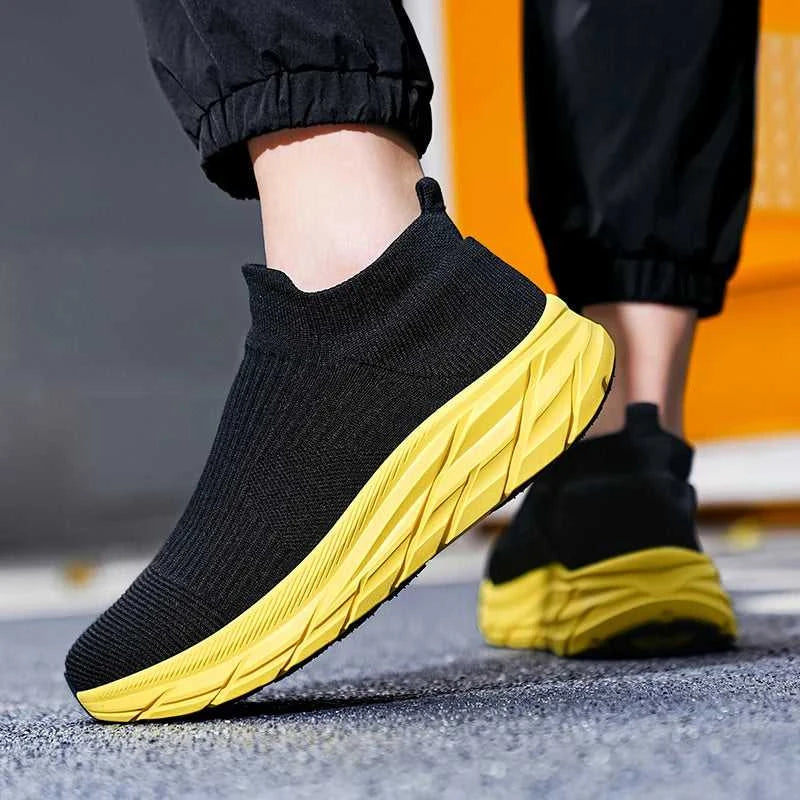 MAEDEF Men's Running Shoes Lightweight Breathable Mesh Elastic Comfortable Durable Fashion Casual Hot Selling Sports Sneakers The jack market .AU The jack market .AU Step Up Your Style: Trendy Shoes for Every Occasion! $ 78 14:173#All Black;200000124:3116