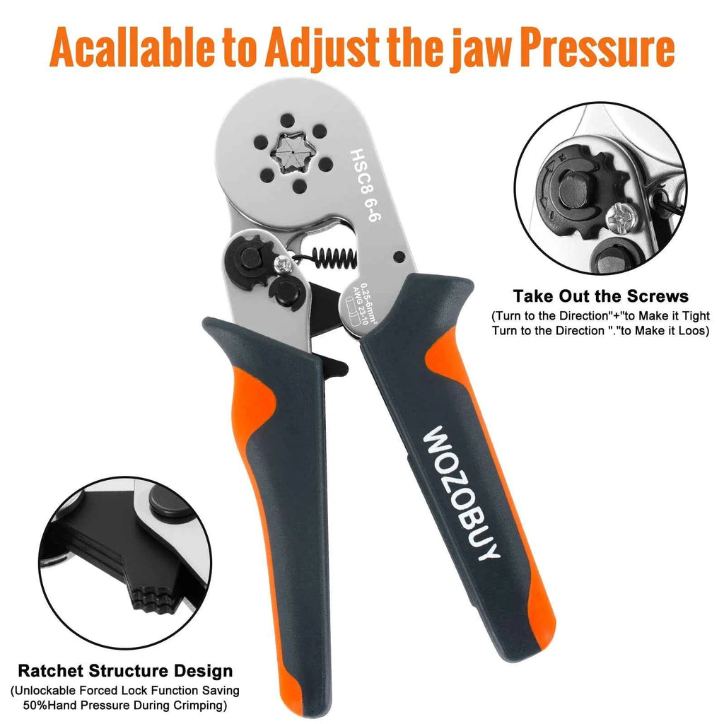 Wire Stripper Ferrule Crimping Tool HSC8 6-4/6-6 Electrical Crimper Plier For Wire End Crimp Tube Terminals Electrical Circuit
