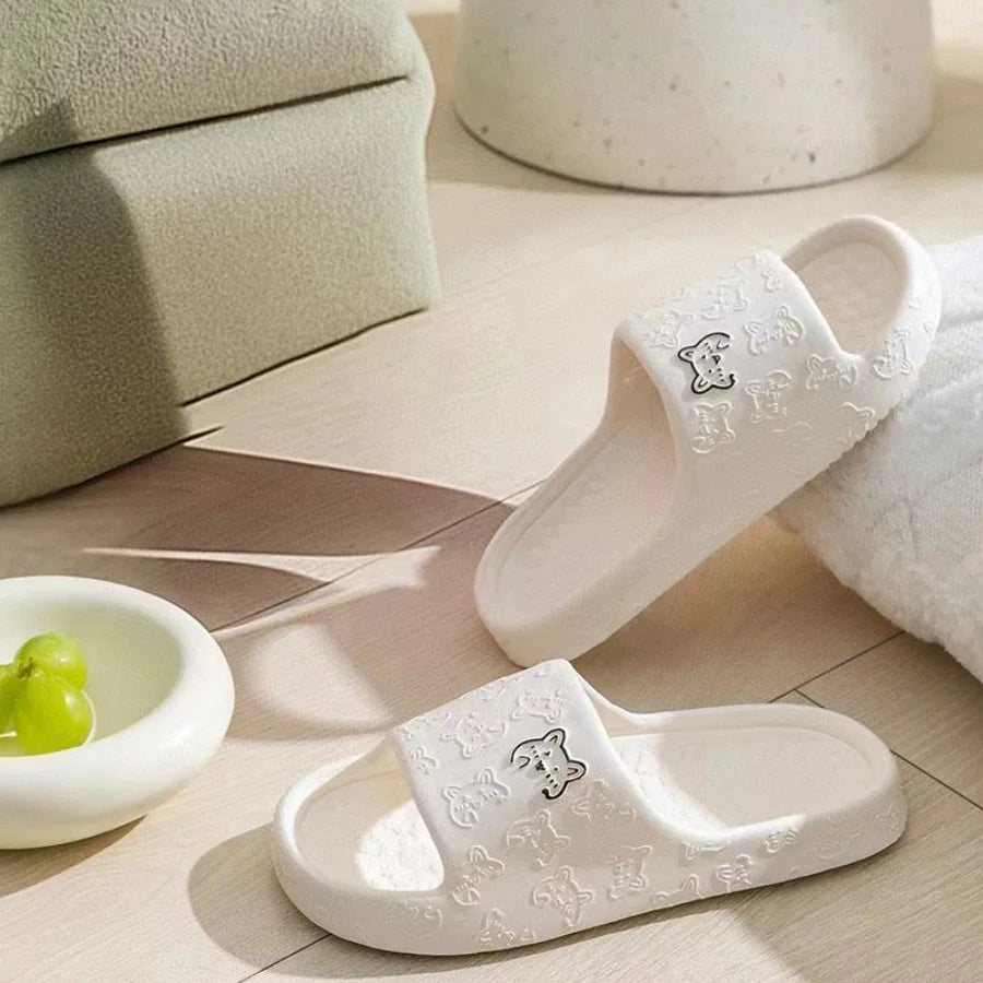 Women Summer EVA Slippers Indoor Home Bath Non Slip Soft Wide Comfort Couple Slippers Unisex Outdoor Beach Flip Flops Men Slides