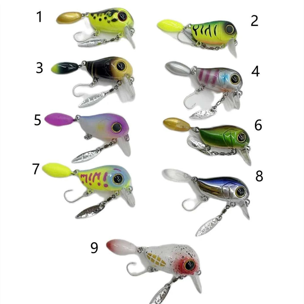 2g Micro Tappy Fishing Lures Crankbait Floating Wobblers Tongue Plate Fishing Spinners Spoon with Feather Rotates Bass Trout The jack market .AU The jack market .AU Fishing Gear $ 22 14:200006152#9;5:8022#2g