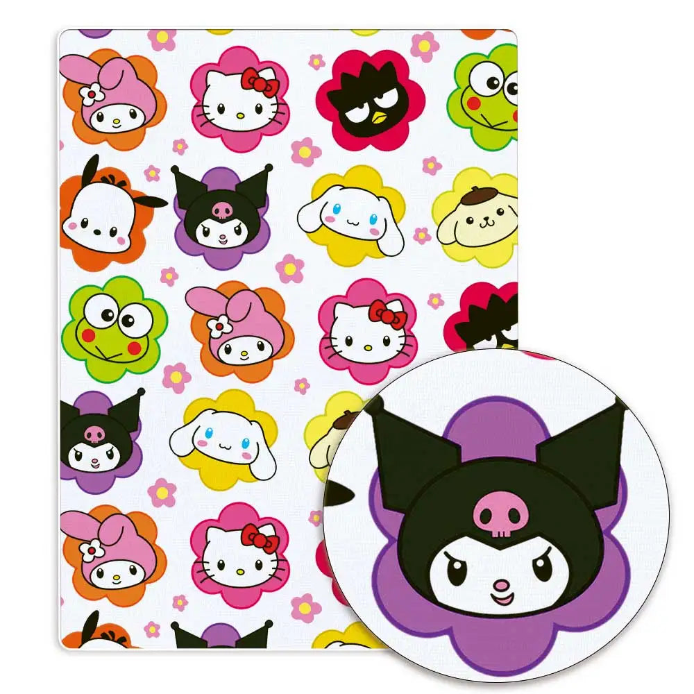 Hello Kitty 140x50CM Cartoon Polyester cotton fabric Patchwork Tissue Kid Home Textile Sewing Doll Dress Curtain cotton Fabric