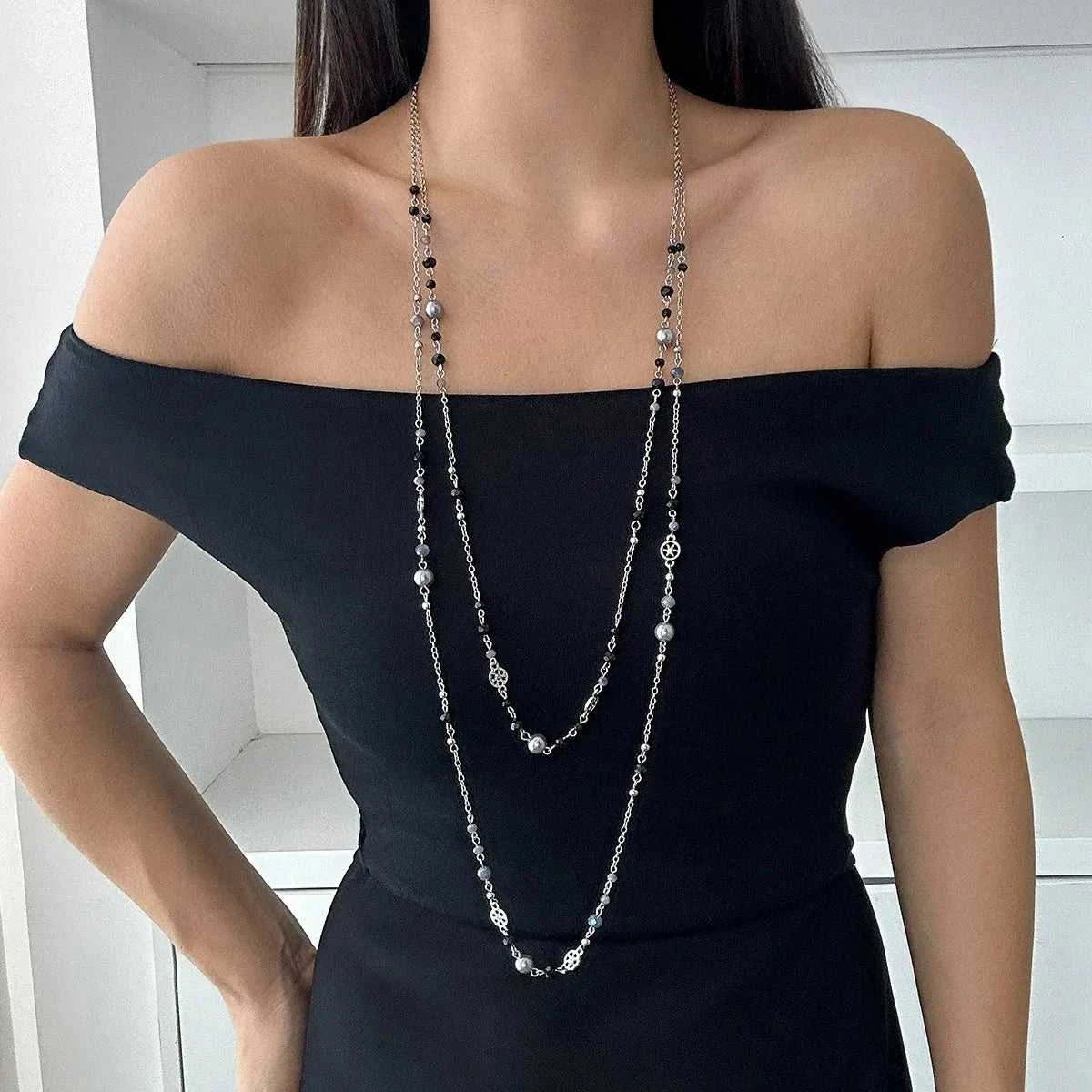 Stackable Double Layered Flower Beaded Chains Necklaces for Women Bohemian Ethnic Style Glass Beaded Sweater Chain Jewelry The jack market .AU The jack market .AU Jewellery & Chains $ 55 200001034:200003759#XL1113-S