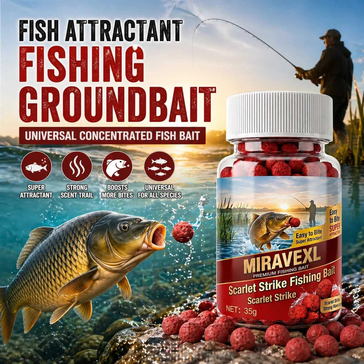 Fish Attractant Fishing Groundbait Universal Concentrated Fish Bait Fishing Food Bait Aquatic Feed for Bass Carp Fishing The jack market .AU The jack market .AU Fishing Gear $ 21 14:29#1PC