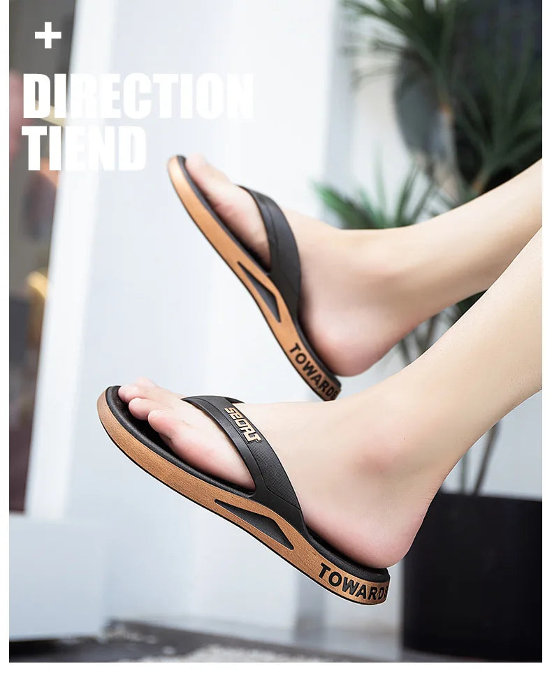 Wholesale Men's Flip Flops Non-Slip Beach Slippers - Outdoor Sandals Breathable Fashion Summer for Men