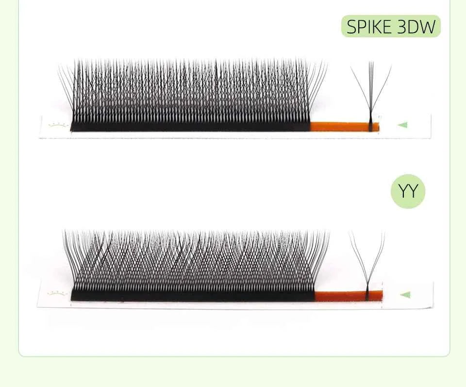 Lashprofessor 3D Spike Lashes - YY Shaped Faux Mink Premade Volume Fans for Luscious, Fairy-Like Eyes