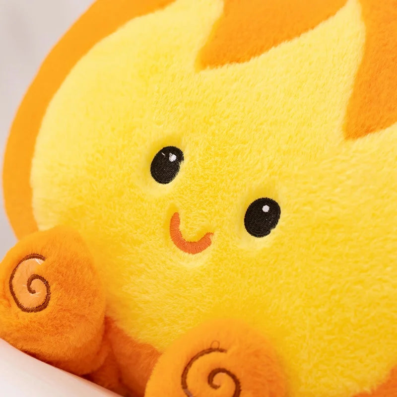 46CM Cute Little Fire Man Plush Toys Cartoon Anime Stuffed Dolls Kawaii Room Decor Toy Hobby Collection