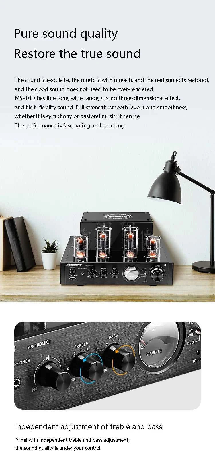 HIFI Tube Power Amplifier Wireless Bluetooth 2.1 Channel Audiophile Amplifier 6P1*2 6N1*2 Tube USB Lossless Playback VU Meter The jack market .AU The jack market .AU Accessories Electronics $ 364 14:350853#Upgraded version;35:2476