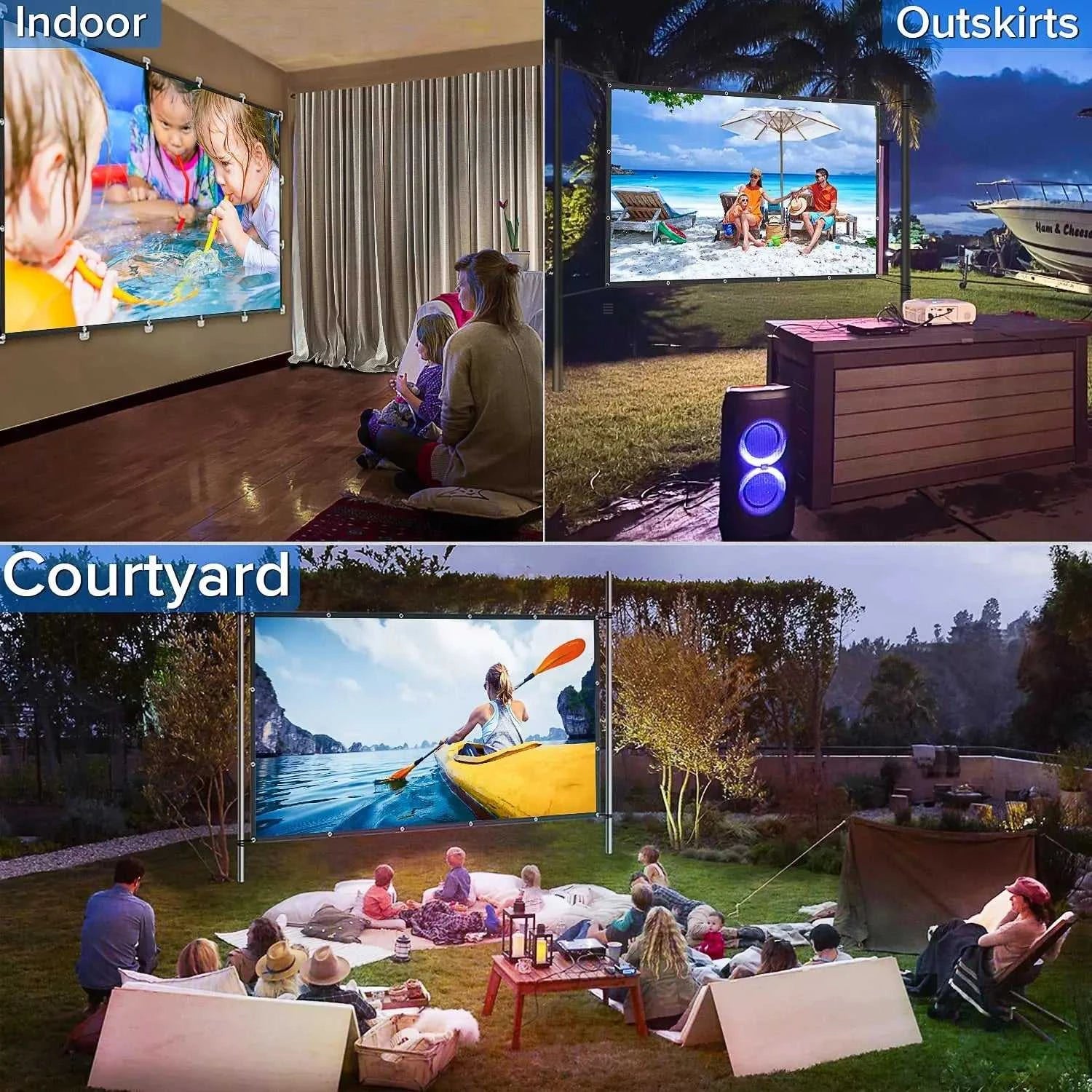 ZHNUWIE Projector Screen 16:9 Metal Anti Light Curtain Reflective Fabric Cloth For YG300 XGIMI H3 HALO Mogo Xiaomi DLP Projector The jack market .AU The jack market .AU Accessories Electronics $ 71 977:202689808