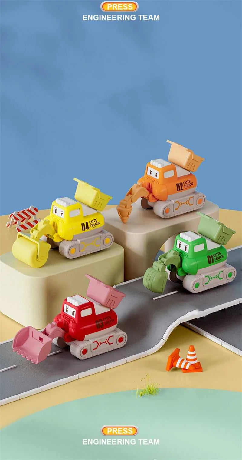 Baby Cartoon Toy Car Mini Press Go Vehicles Inertia Pull Back Cars Montessori Early Education Crawling Toys for Toddlers Boys The jack market .AU The jack market .AU Little Wonders $ 50 14:29#Pile driver