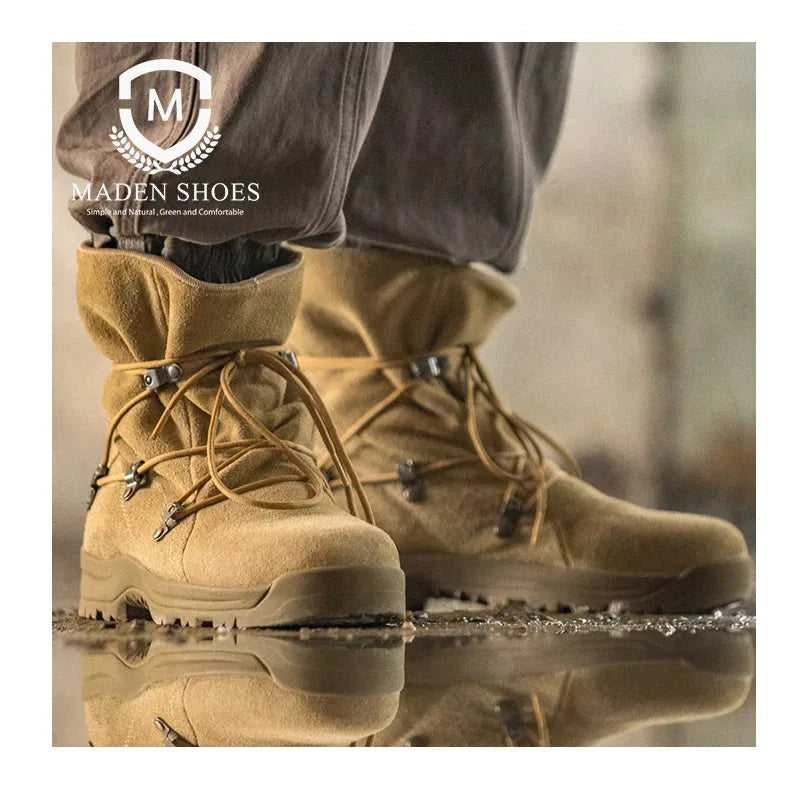 Maden Men's Vintage High-top Desert Boots Outdoor Cowboy Boots Indestructible Work Shoes Winter Safety Shoes The jack market .AU The jack market .AU Step Up Your Style: Trendy Shoes for Every Occasion! $ 119 14:771#Brown;200000124:200000898