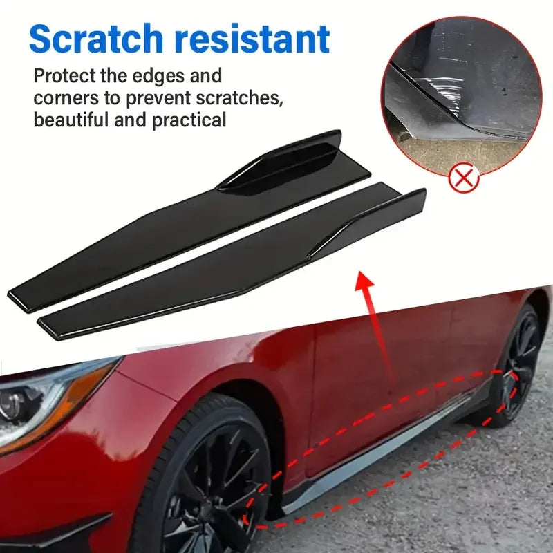 Car Body Side Skirt Carbon Fiber Rocker Splitter Winglet Side Wing Bumper Lip Bumper Exterior Universal Car Body Styling Parts
