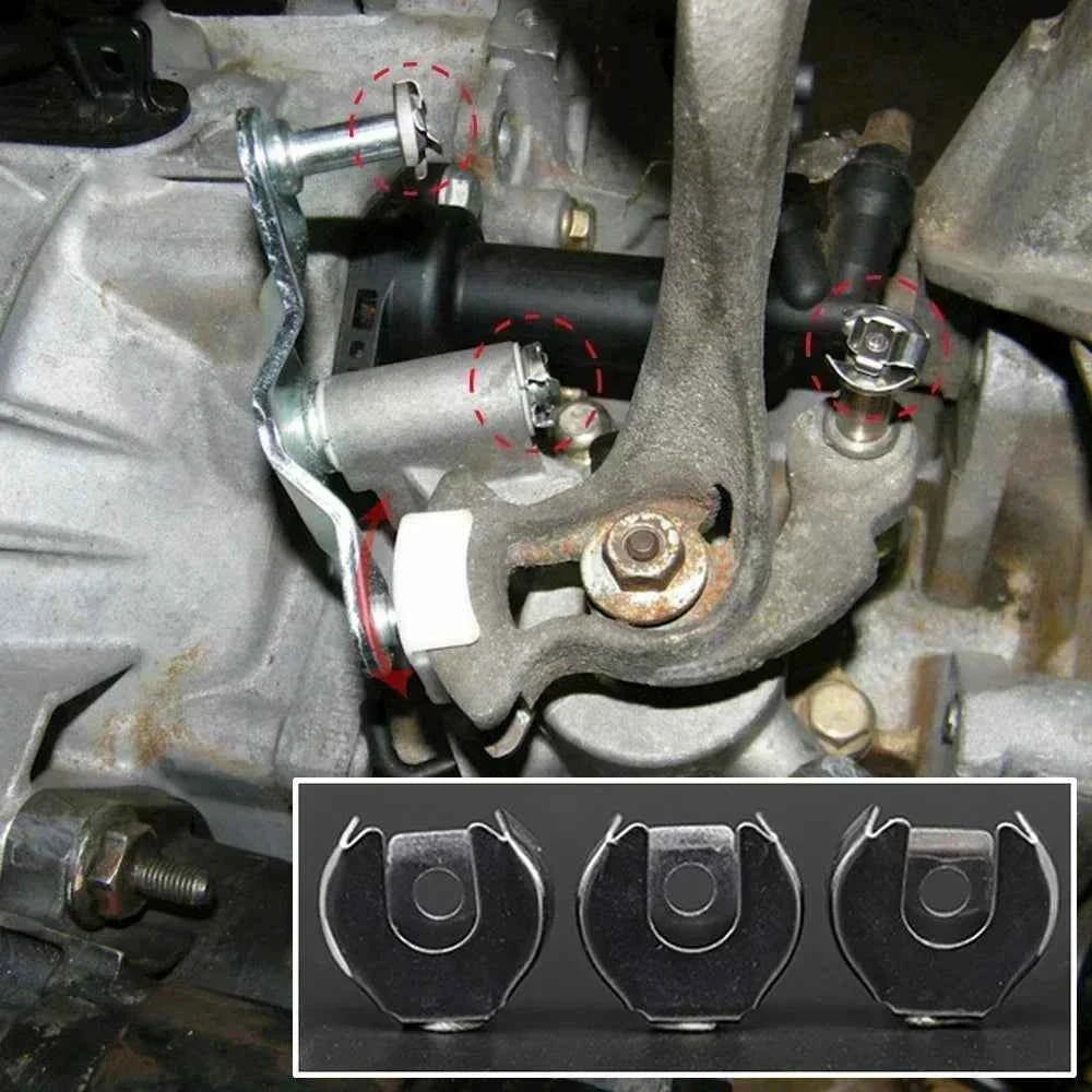 For SEAT Ibiza 6L 2002 - 2009 Gear Selector Wiring Lock Washer Shift Relay Lever Slide Bushing Kit Sliding Shoe Bearing Socket