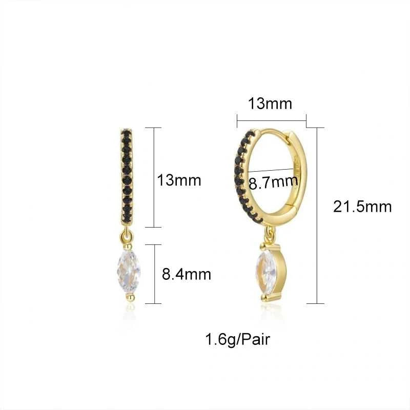 TIANDE Black Zircon Hoop Drop Earrings for Women Gold Plated Piercing Women's Dangle Earrings Set 2022 Fashion Jewelry Wholesale The jack market .AU The jack market .AU Jewellery & Chains $ 48 200001034:200025551#JQH0068-SS-5