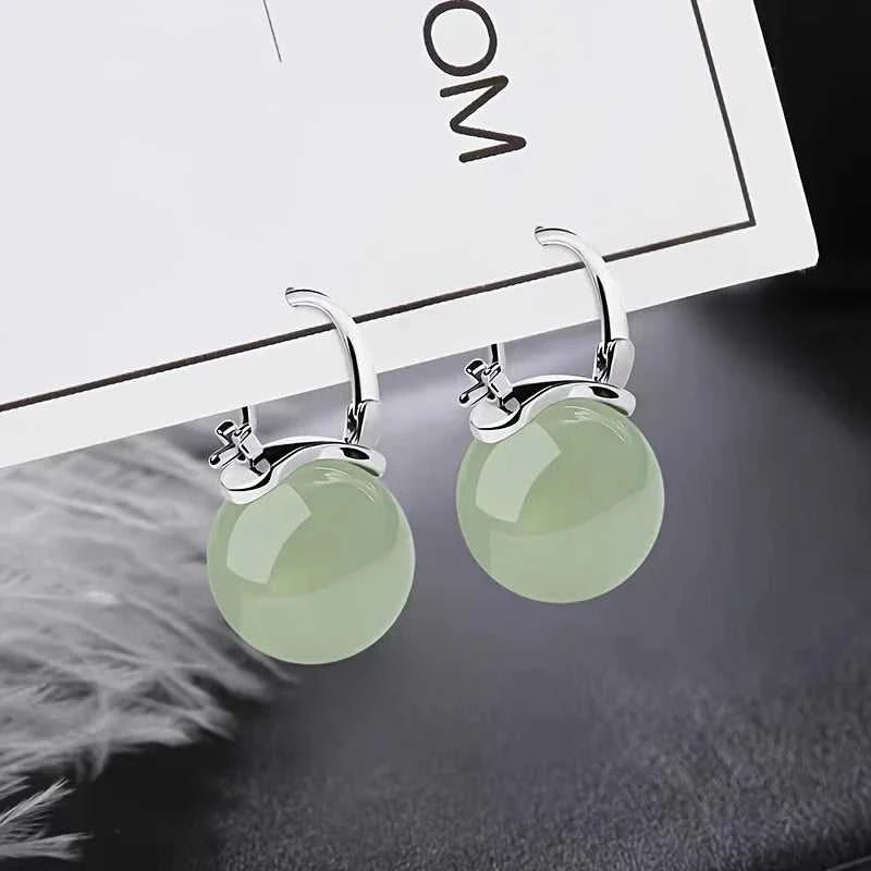 MHS.SUN Vintage Imitation Green Jade Bead Drop Earrings Gentle Elegant Ear Buckle Earring For Women Girl Party Jewelry Gift The jack market .AU The jack market .AU Jewellery & Chains $ 51 200001034:361180#002