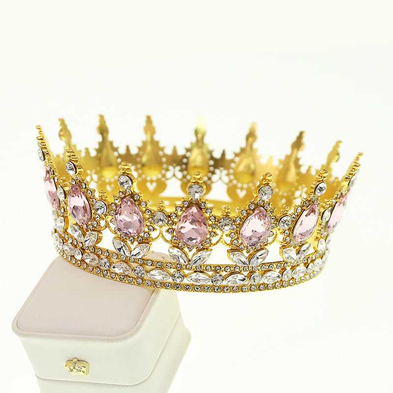 Wholesale Gold Crystal Headdress Prom Pageant Full Round Circle King Crowns For Cake Decoration The jack market .AU The jack market .AU Jewellery & Chains $ 65 200001033:200025551#C21;351:200001569