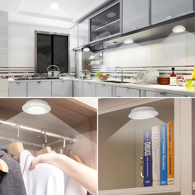 Dimmable LED Under Cabinet Light with Remote Control Battery Operated LED Closets Lights Wardrobe Bathroom lighting Night Light - Jack market 1988Jack Market 1988