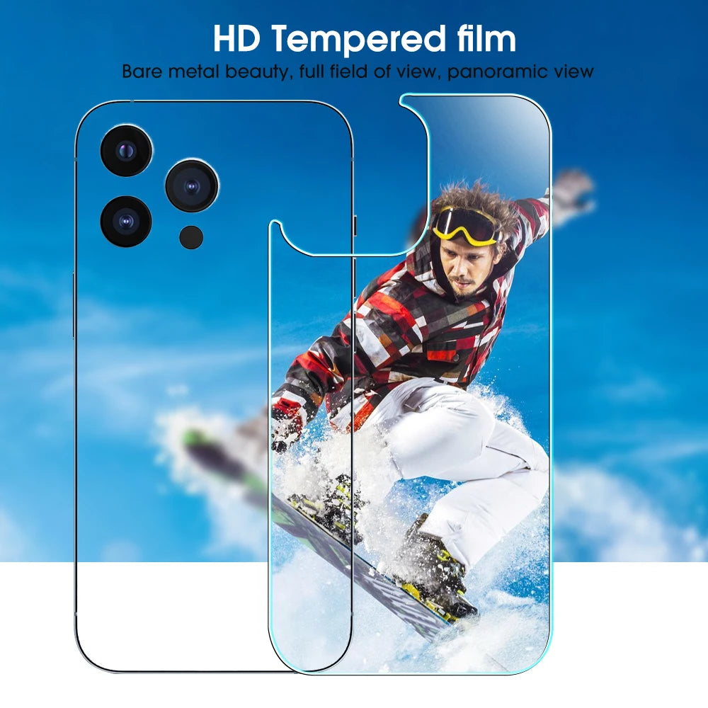 3PCS Back Tempered Glass For iPhone 16E 12 13 Mini 11 13 14 15 16 Pro Max Plus Phones Screen Protector Film
