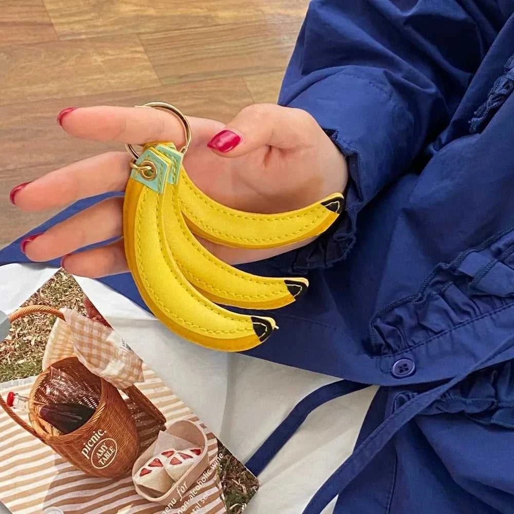 Cute Fashion Fruit Banana Keychain PU Banana Bag Accessories PU Leather Pendant Simulation Waterproof Fruit Key Ring Female The jack market .AU The jack market .AU $ 51 14:29#Yellow