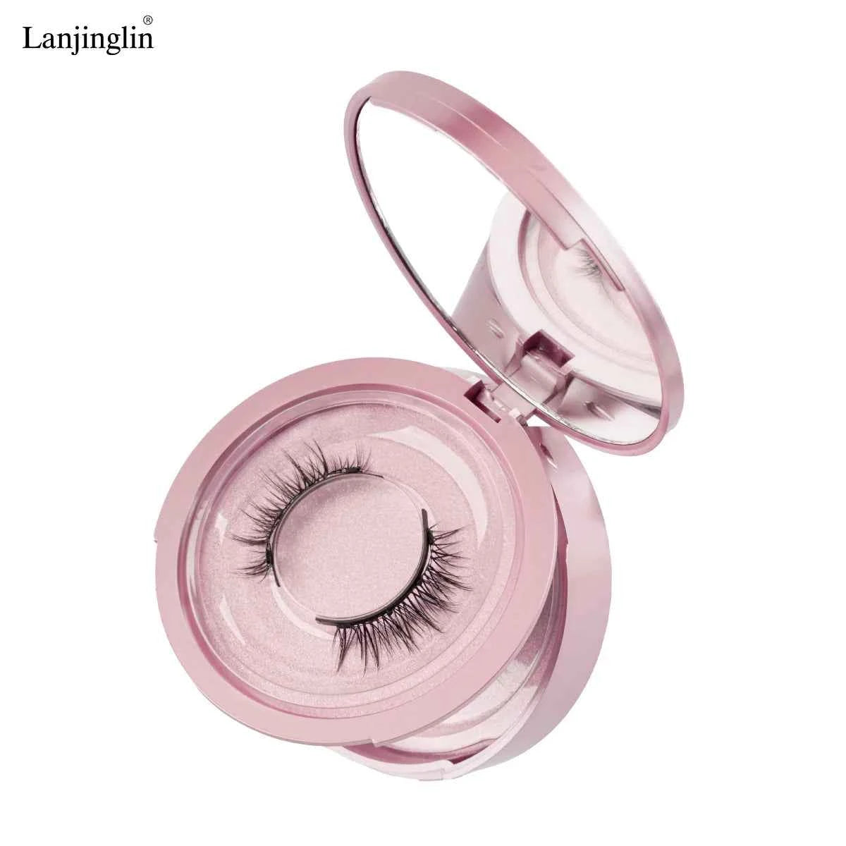 Lanjinglin Magnetic Eyelashes with Tweezer – Effortless Glam, No Glue, Soft & Natural Look, 2 Pairs