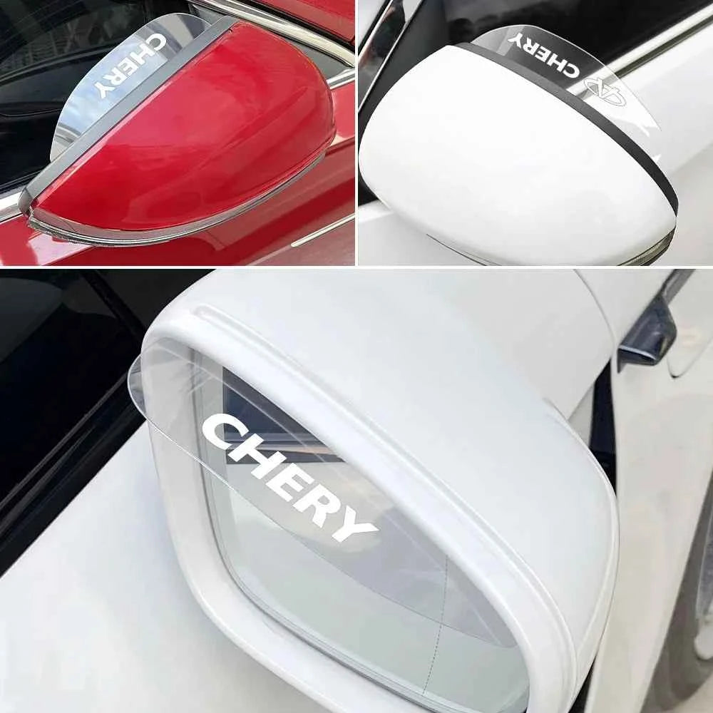 2PCS Car Rearview Mirror Rain Eyebrow Visor Shield Cover Auto Accessories For Chery Tiggo 2 4 3 7 5x Kimo Qq6 s21 Qq3 Brakes s11