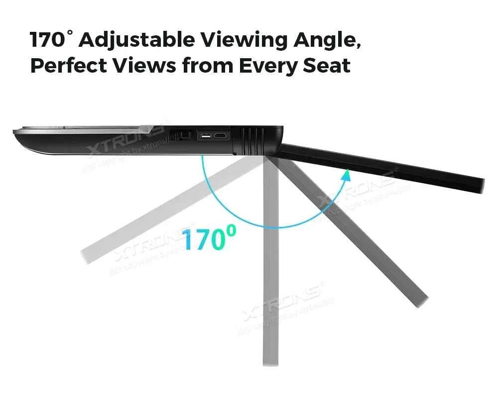 XTRONS 19.5" Android Car Roof Monitor TV Octa-core 8K IPS Car Screen Adjustable Angle to 170° with Screen Mirroring USB HDR RCA