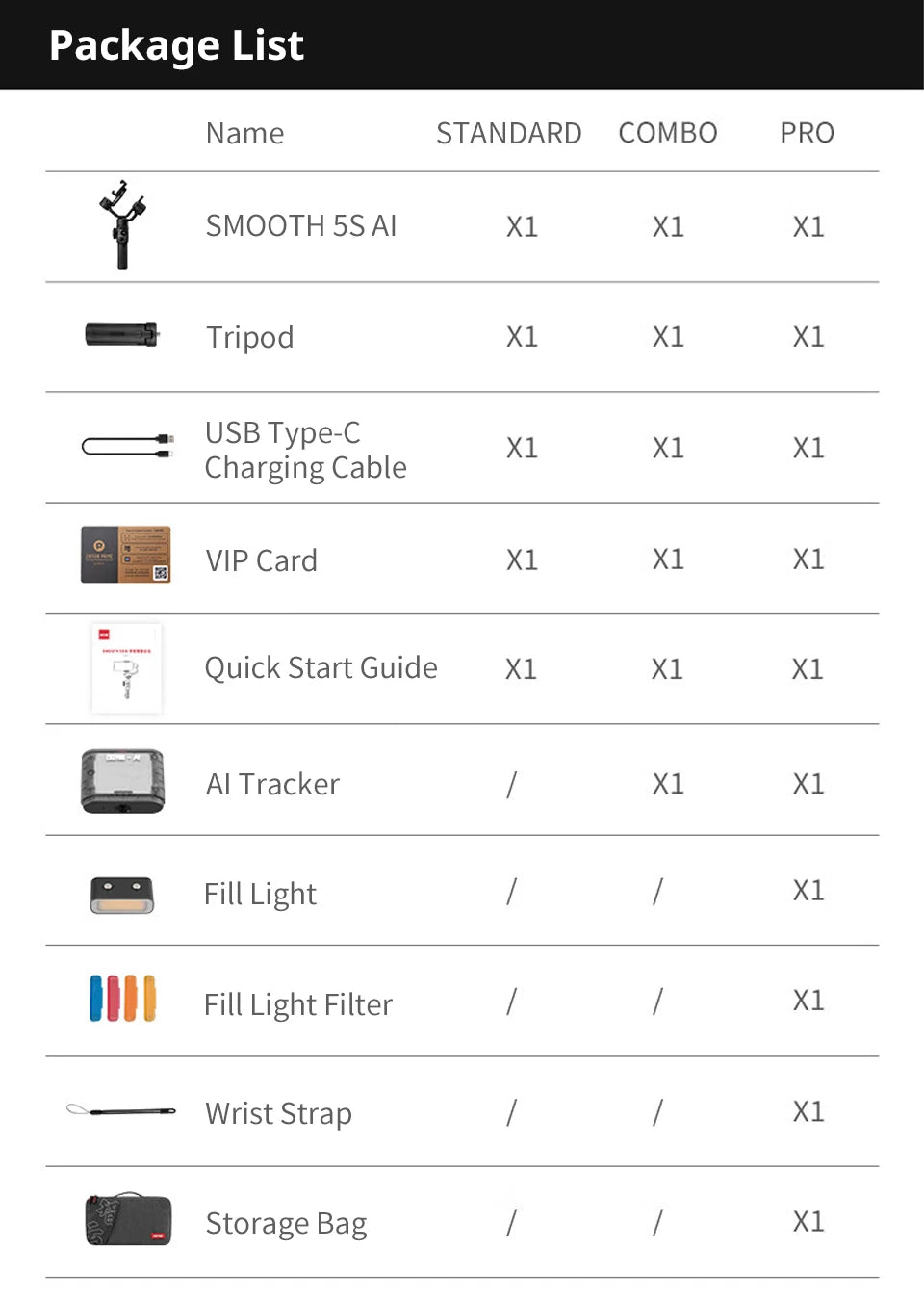 ZHIYUN Official SMOOTH 5S AI Smartphone Gimbal 3-Axis Gimbals Fill Light Phone Stabilizer for iPhone 15 Pro Max Android