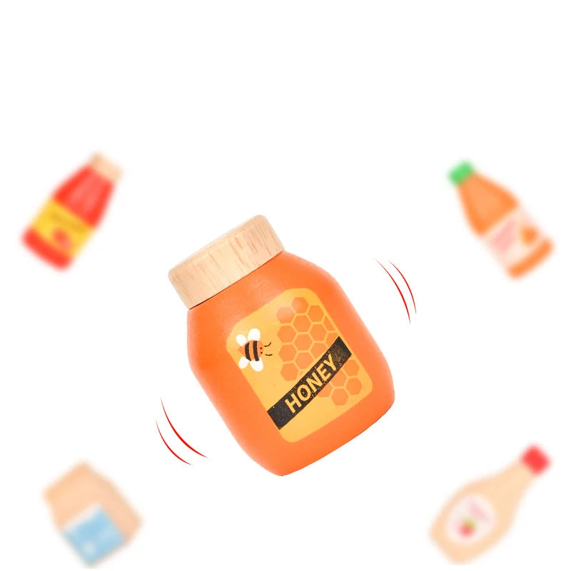 Children Pretend Play Wooden Milk Drink Set Kitchen Food Toys Montessori Learning Educational Kids Simulation Imitation Game