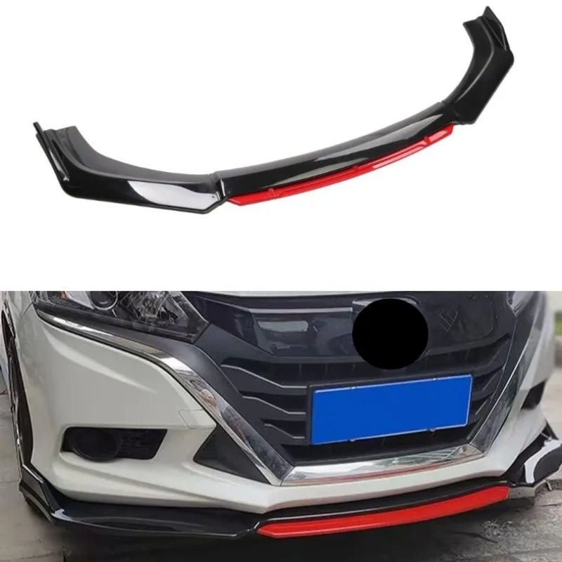 For Universal Cars 3-Piece Adjustable Universal Car Front Bumper Lip Spoiler Diffuser Splitter Body Kits Side Corner Guard