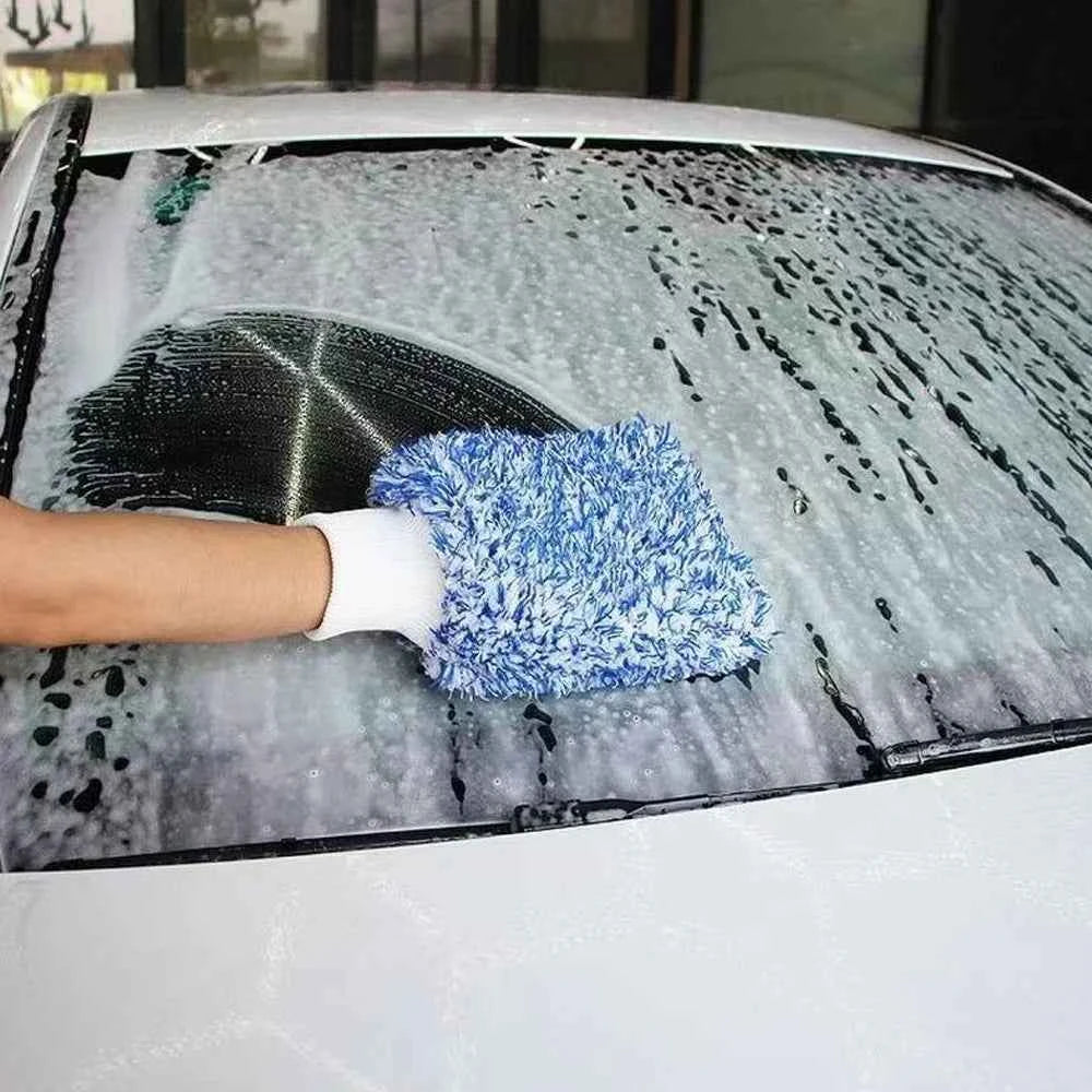 BEAR FORCE Double-Sided Fiber Cleaning Gloves, Soft Material with Elastic Cuffs, Multi-Purpose for Strong Dirt Absorption
