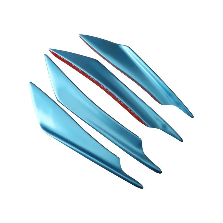 4pcs Universal Car Front Bumper Lip Fin Splitter Body Spoiler Canards Spoiler Car Tuning Canard Decor Black Carbon Fiber