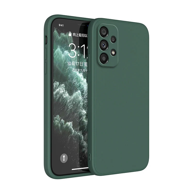 Original Silicone Case On For Samsung A13 A23 A33 A53 A73 A14 A24 A34 A54 A05 A15 A25 A35 A55 5G Cover Cases