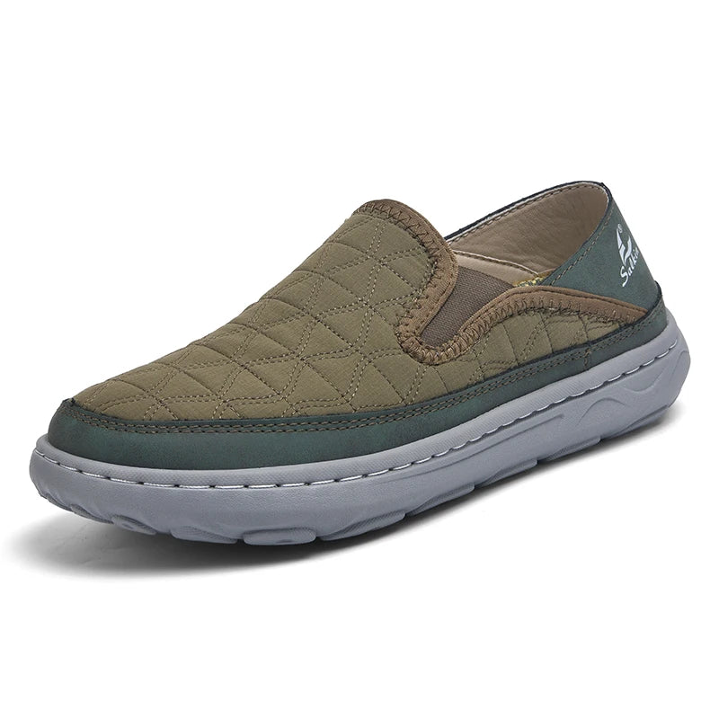 New Spring Breathable Sneakers Men Casual Shoes Lightweight Slip On Loafers Men Outdoor Shoes Walking Elastic Pantshoes Flats