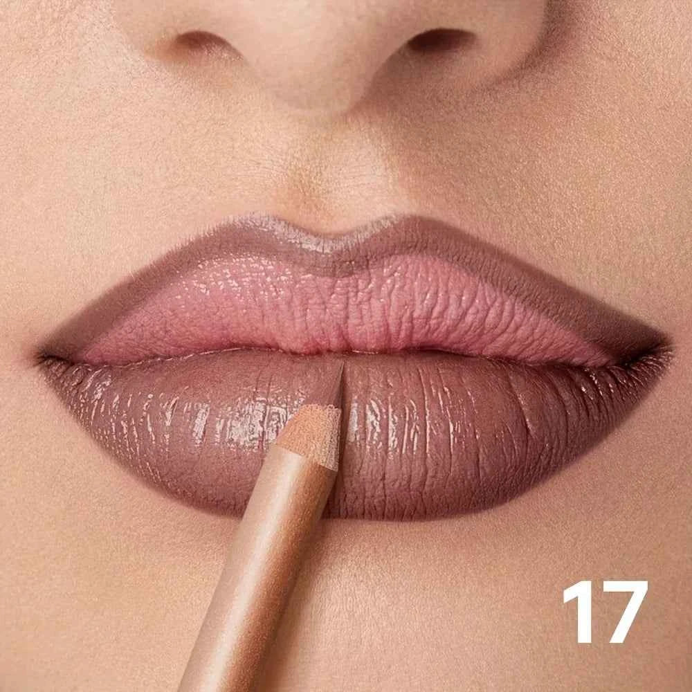 Waterproof Matte Lip Liner, Long Lasting High Pigment Lip Pencil, Smooth Precise Lip Contour for Women