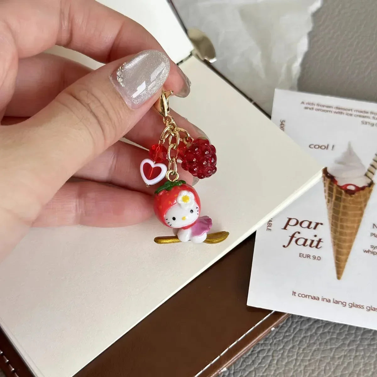 Sanrios Animal Kitty Cat Keychain Kawaii Cute Anime Hellokittys Cellphone Strap Pendant Purse Bag Charm Accessories Girls Gift