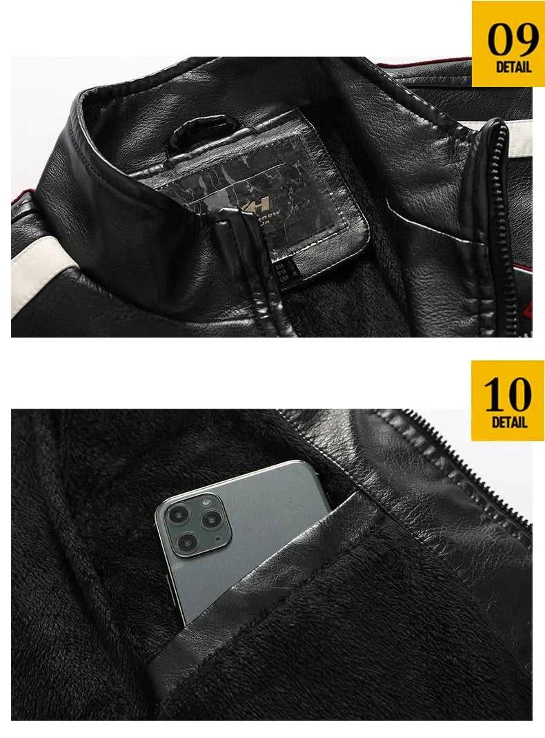 European American New Fashion Women's Plus Size Casual Trendy Stand Collar Long Sleeve Contrast Color PU Jackets Male Coats Tops The jack market .AU The jack market .AU Men Fashion $ 91 14:10;5:361386