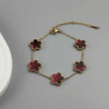 Hot Sale Stainless Steel Plum Blossom Gold Plated Bracelet High Quality Five Leaf Flower Jewelry Simple for Woman Gift Clover The jack market .AU The jack market .AU Jewellery & Chains $ 47 200000639:1438;200001034:6145#red2