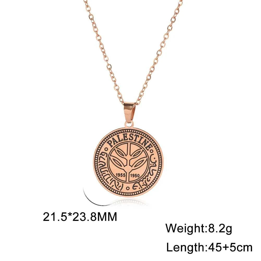 Cazador Vintage Palestine Women's Necklace Men Pendant Choker Necklace Mother Gift Stainless Steel Jewelry 2024 Wholesale The jack market .AU The jack market .AU Jewellery & Chains $ 48 200001034:2604813136#Rose Gold Color