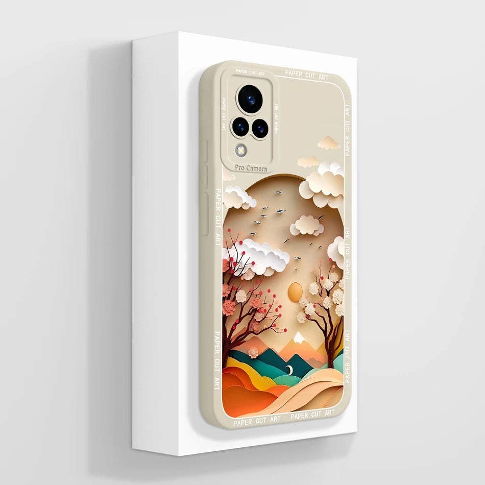 Vivo V21 Liquid Silicone Case - Full Coverage Anti-Drop Protection, Stylish & Soft Back Cover