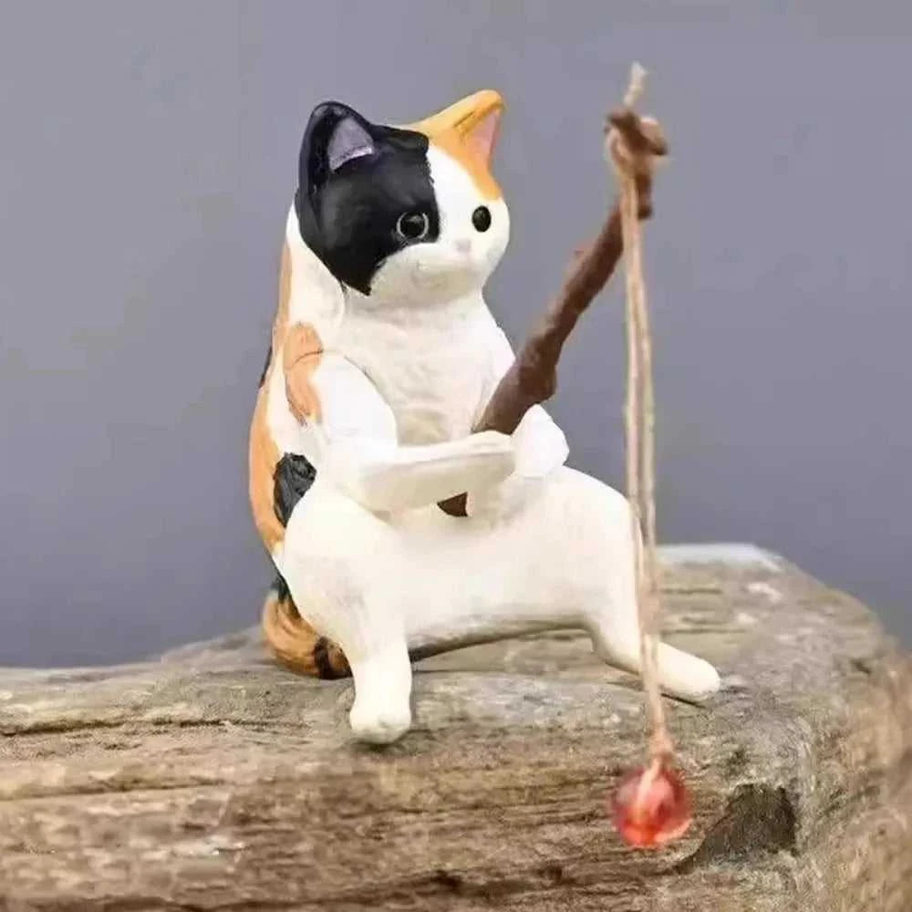 Fish Tank Fishing Cat Hanging Creative Landscape Office Ornaments Fishing Fun Mini Decorative Micro-Landscape The jack market .AU The jack market .AU Fishing Gear $ 21 14:29