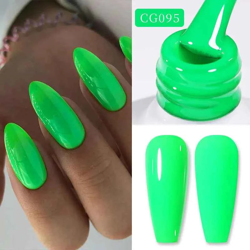 BORN PRETTY Neon Red Gel Nail Polish Yellow Green Summer Color Semi Permanent Varnish 10ml Soak Off UV LED Nail Art Manicure