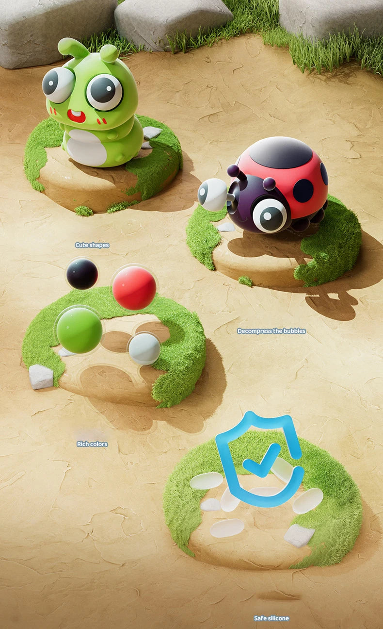 Pop Eye Cartoon Insect Animal Squishy Squeeze Novelty Toy Squishy Fidgeting Fun Antistress Adult Sensory Toys Kids Toys Gifts