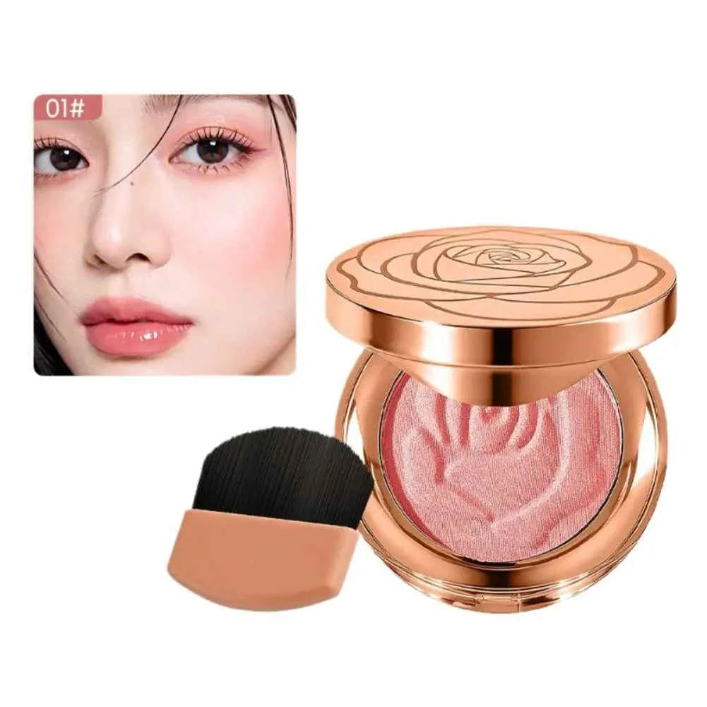 Radiant Rose 3-in-1 Blush Palette – Shiny & Matte Finishes for a Bright, Lasting Glow