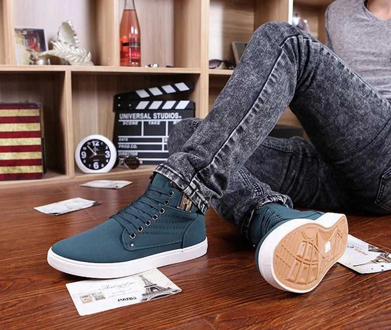 2025 Spring New Korean Edition Men's Shoes High Top Board Shoes Retro Casual Lace Up Men's Fashion High Top Snow Casual Shoes The jack market .AU The jack market .AU Step Up Your Style: Trendy Shoes for Every Occasion! $ 86 14:1254#khaki;200000124:100010483
