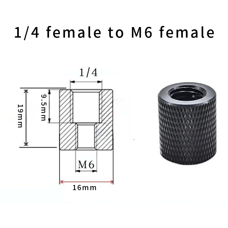 2/4PCS 1/4-20UNC 3/8-16 M5 M6 M8 M10 Conversion Nut Projector Bracket Adapter Ball head Camera Tripod Photography screw