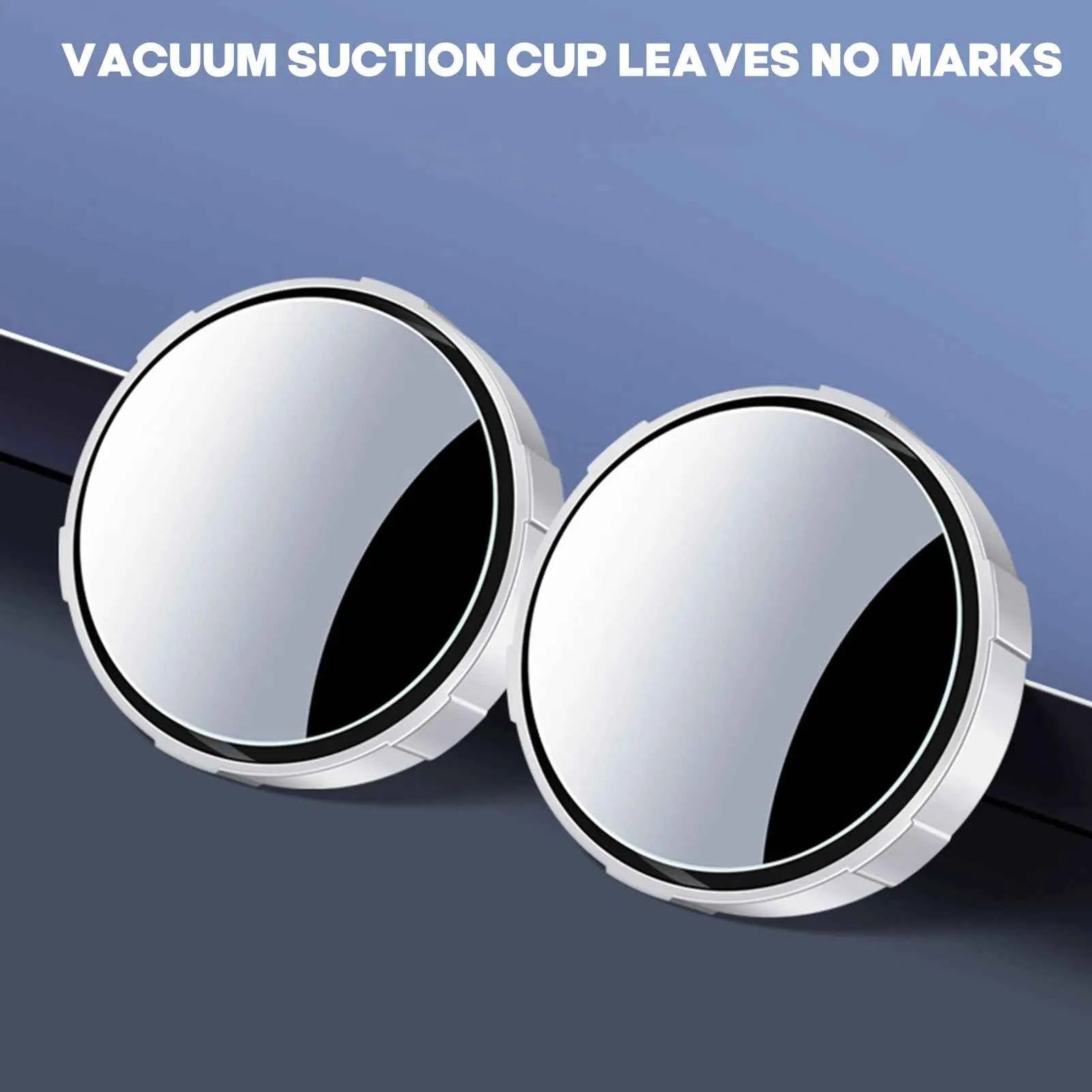 Car Blind Spot Mirror 360 Degree Adjustable Round Convex Rear View Mirror with Suction Cup Wide Angle Clear HD Anti Glare
