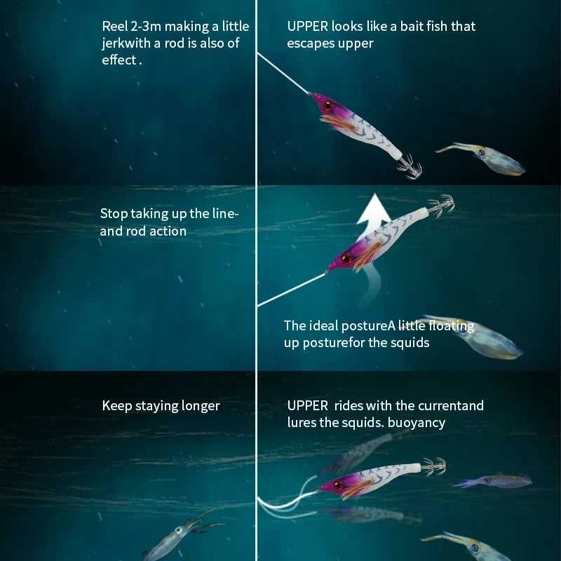 Luminous Colorful Floating Fishing Bait Squid Jig Artificial Fishing Lure Squid Hook Wood Shrimp Fishing Bait Octopus Cuttlefish The jack market .AU The jack market .AU Fishing Gear $ 23 14:200006151#F