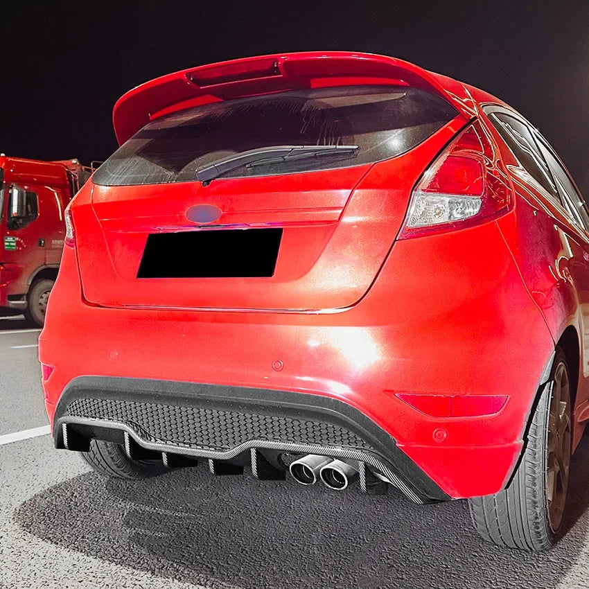 Car  Accessories 2012 2013 2014 2015 2016 2017 For Ford Fiesta ST MK7 Rear Bumper Diffuser Lip Parts Exterior Splitter Body Kit