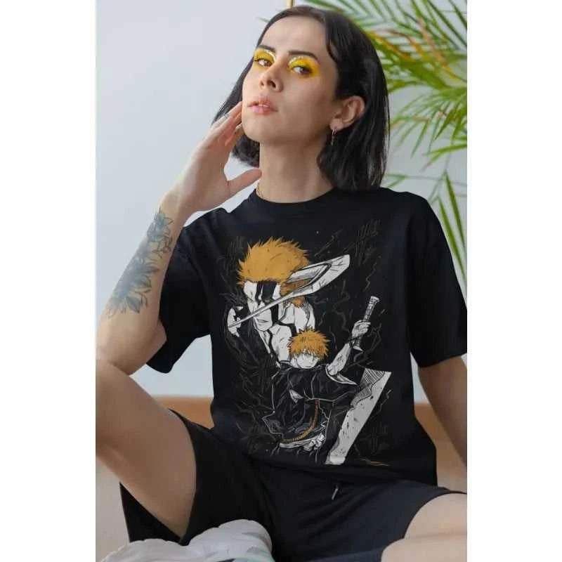 Bleach Ichigo T-Shirt Kurosaki Moon Kawai Anime Manga Black Tshirt Tee ALL SIZES The jack market .AU The jack market .AU Men Fashion $ 39 14:193;5:200000991